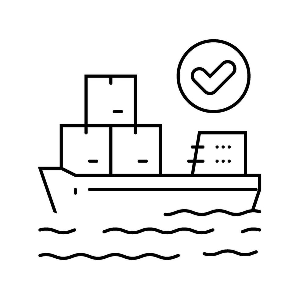 Fracht Transport logistisch Manager Linie Symbol Vektor Illustration