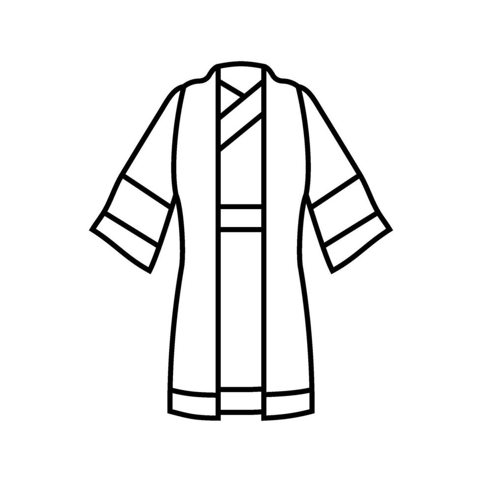 Taoist Kleid Taoismus Linie Symbol Vektor Illustration