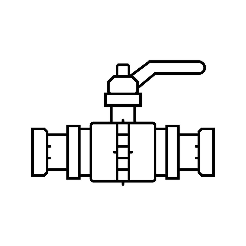 rör rörledning linje ikon vektor illustration