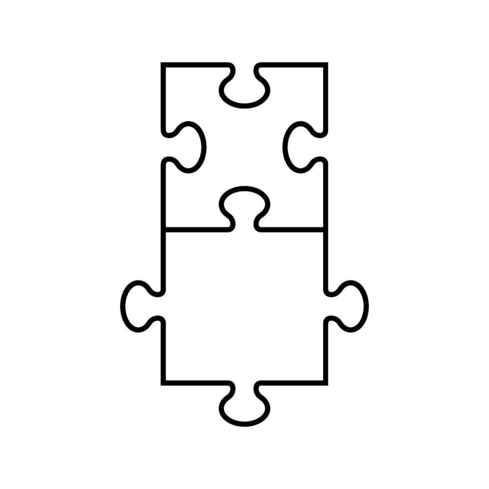 Puzzle Mannschaft Lösung Linie Symbol Vektor Illustration