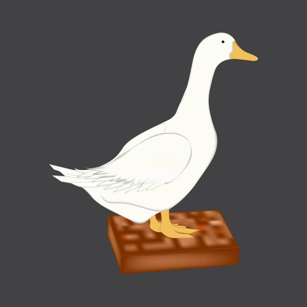 Weiß Ente Vektor Design auf ein Weiß Hintergrund