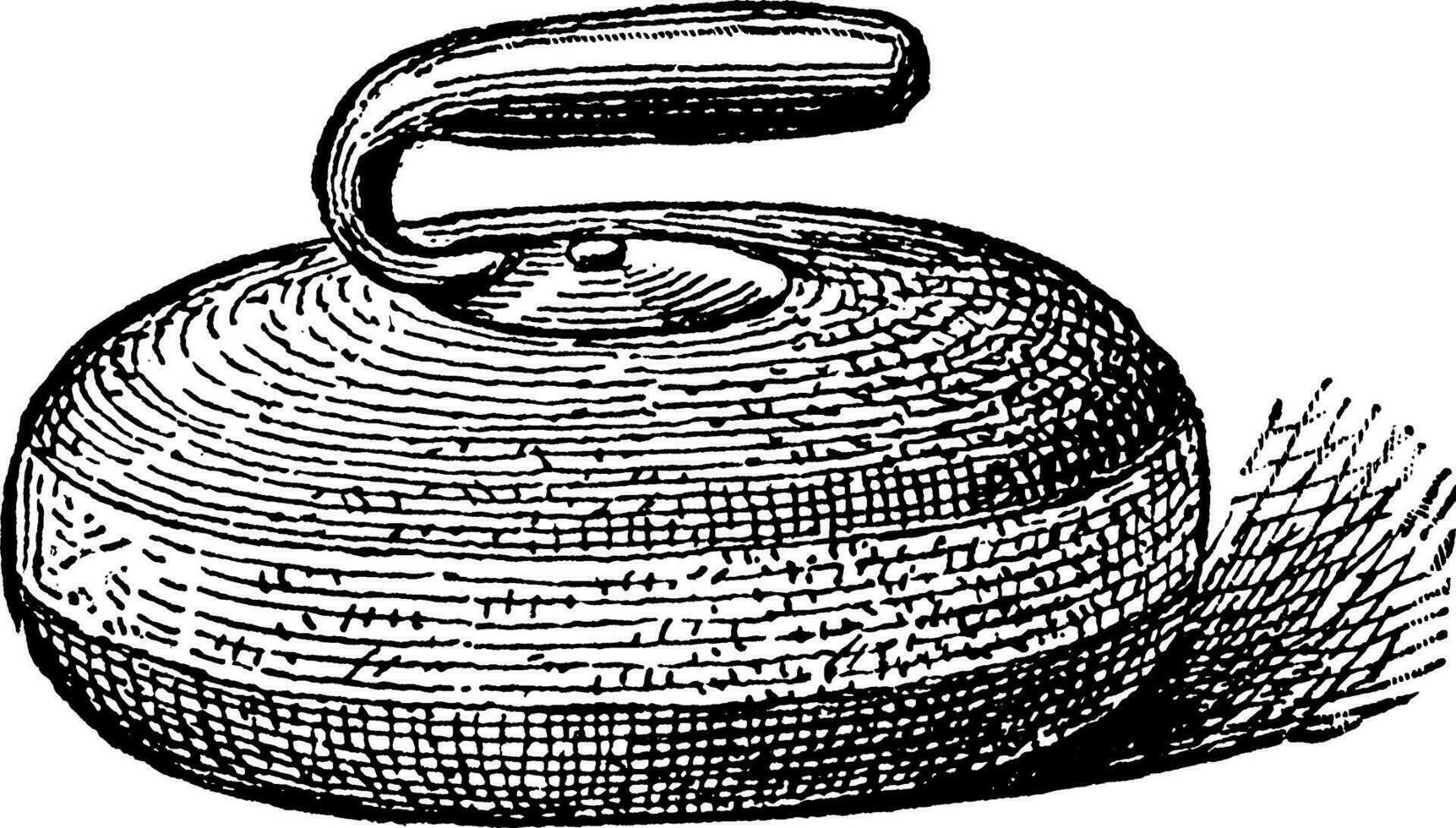 curling sten årgång illustration. vektor