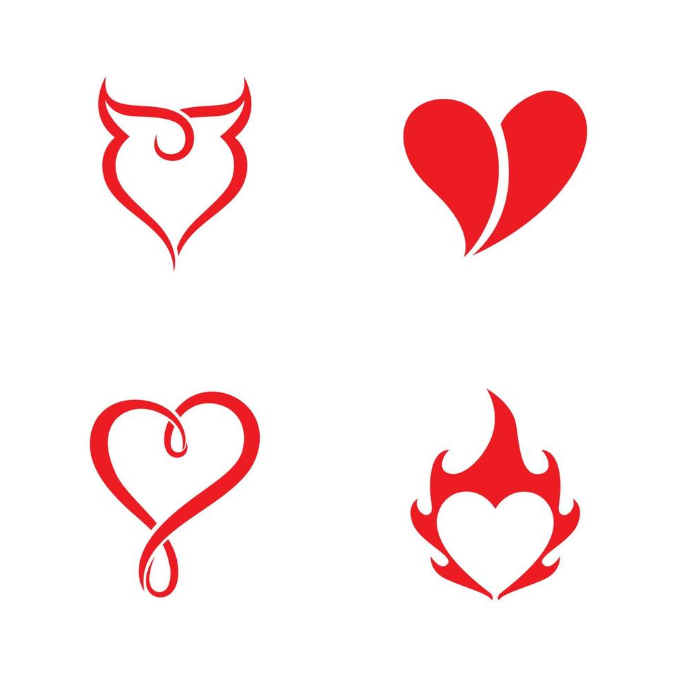 Liebe Symbol Logo Vorlage Vektor