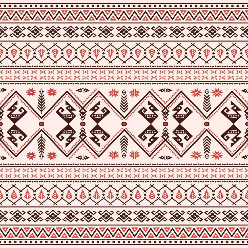 ethnisch abstrakt Ikat Kunst. nahtlos Muster im Stammes-, Volk Stickerei, und Mexikaner Kunst Stil. aztekisch geometrisch Design zum Teppich, Hintergrund, Kleidung, Verpackung, Stoff, Abdeckung, Textil- vektor