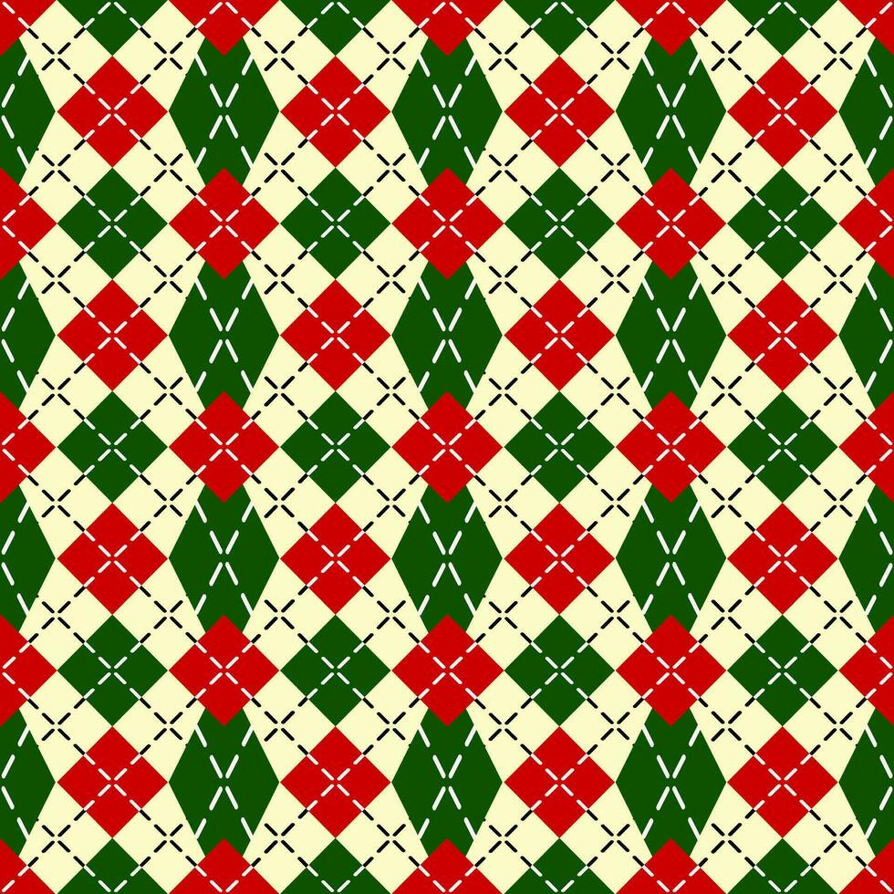hässlich Sweatshirt fröhlich Weihnachten glücklich Neu Jahr Illustration gestrickt Hintergrund nahtlos Muster Volk Stil skandinavisch Ornamente. Hintergrund Verpackung Papier Textil- drucken. vektor