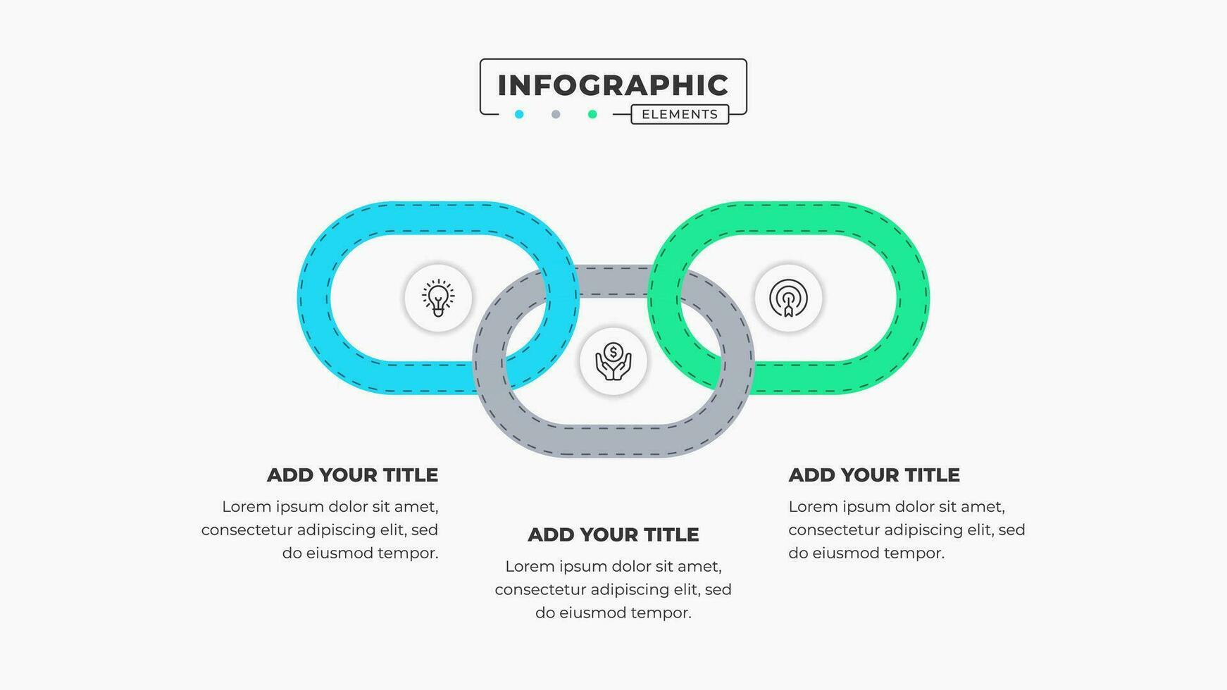 vektor företag infographic presentation element med 3 steg eller alternativ