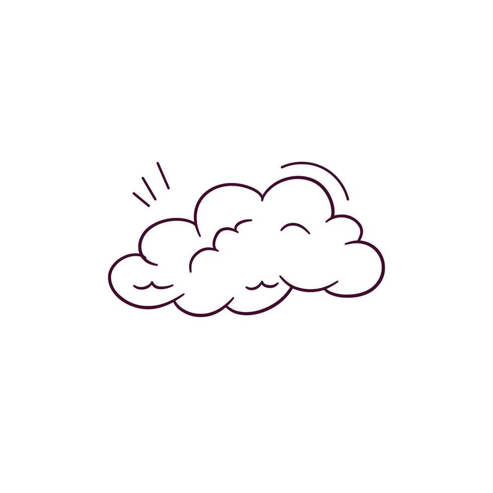 Hand gezeichnet Illustration von Wolke Symbol. Gekritzel Vektor skizzieren Illustration