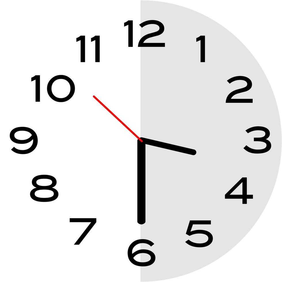 halb drei Uhr analoges Uhrsymbol vektor