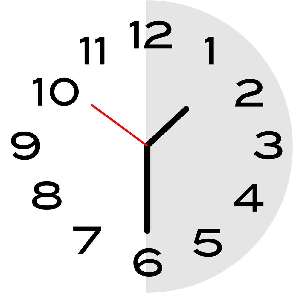 Symbol für die analoge Uhr um halb 1 Uhr 3546567 Vektor Kunst bei