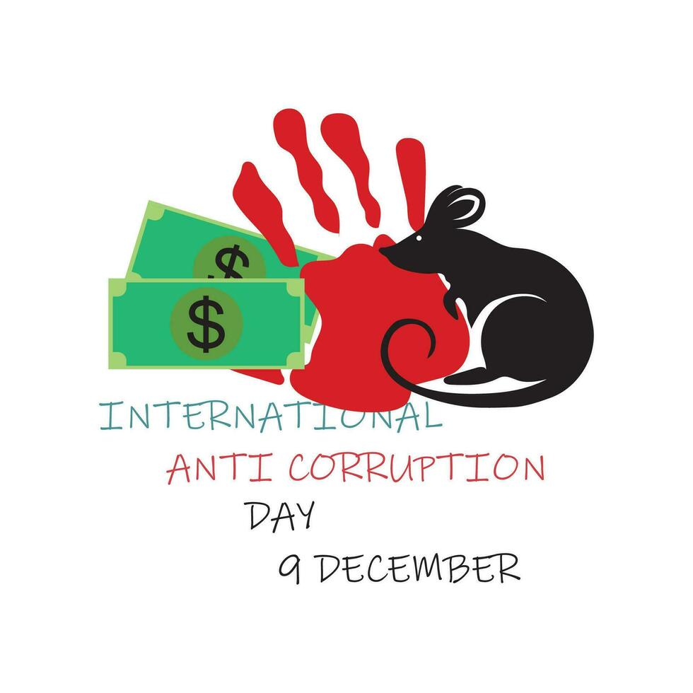 International Anti Korruption Tag. Bestechung ist ein kriminell Delikt. sagen Nein zu Korruption. erziehen Ihre Stimme gegen Ungerechtigkeit. kontinuierlich Linie Kunst Vektor