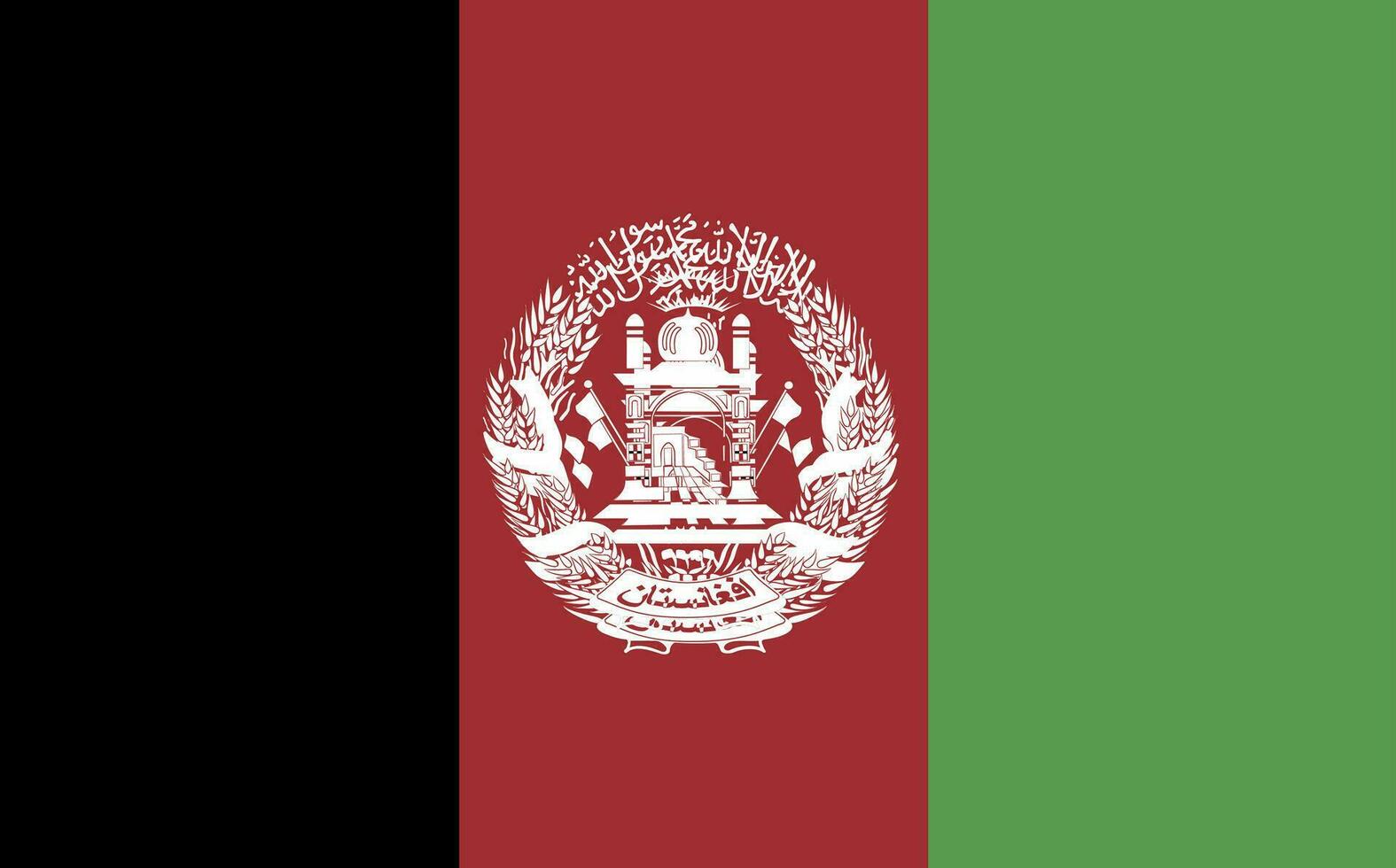 Vektor Illustration von Afghanistan Flagge auf weiß Hintergrund.