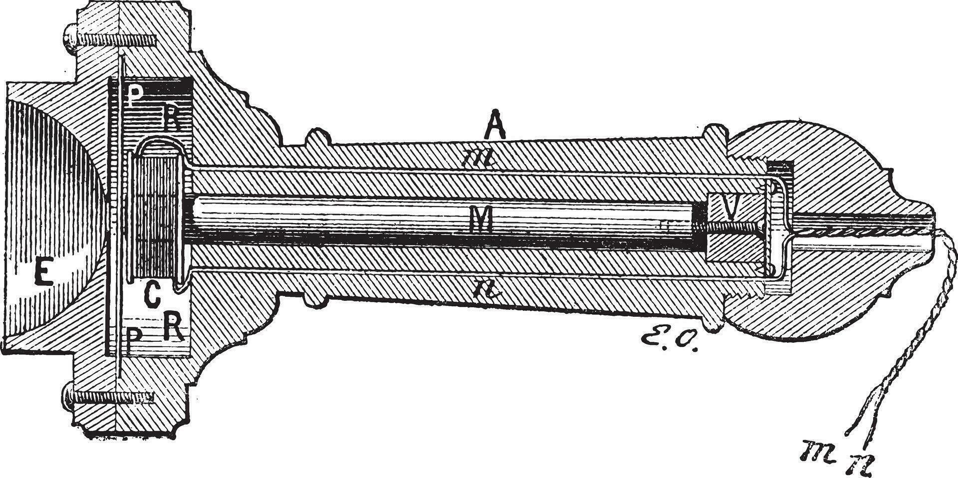 alt Glocke magnetisch Telefon, Jahrgang Gravur. vektor