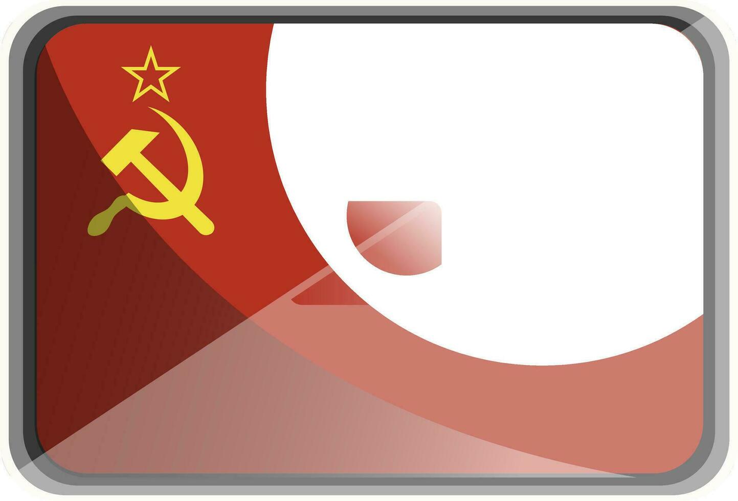 vektor illustration av uSSR flagga på vit bakgrund.