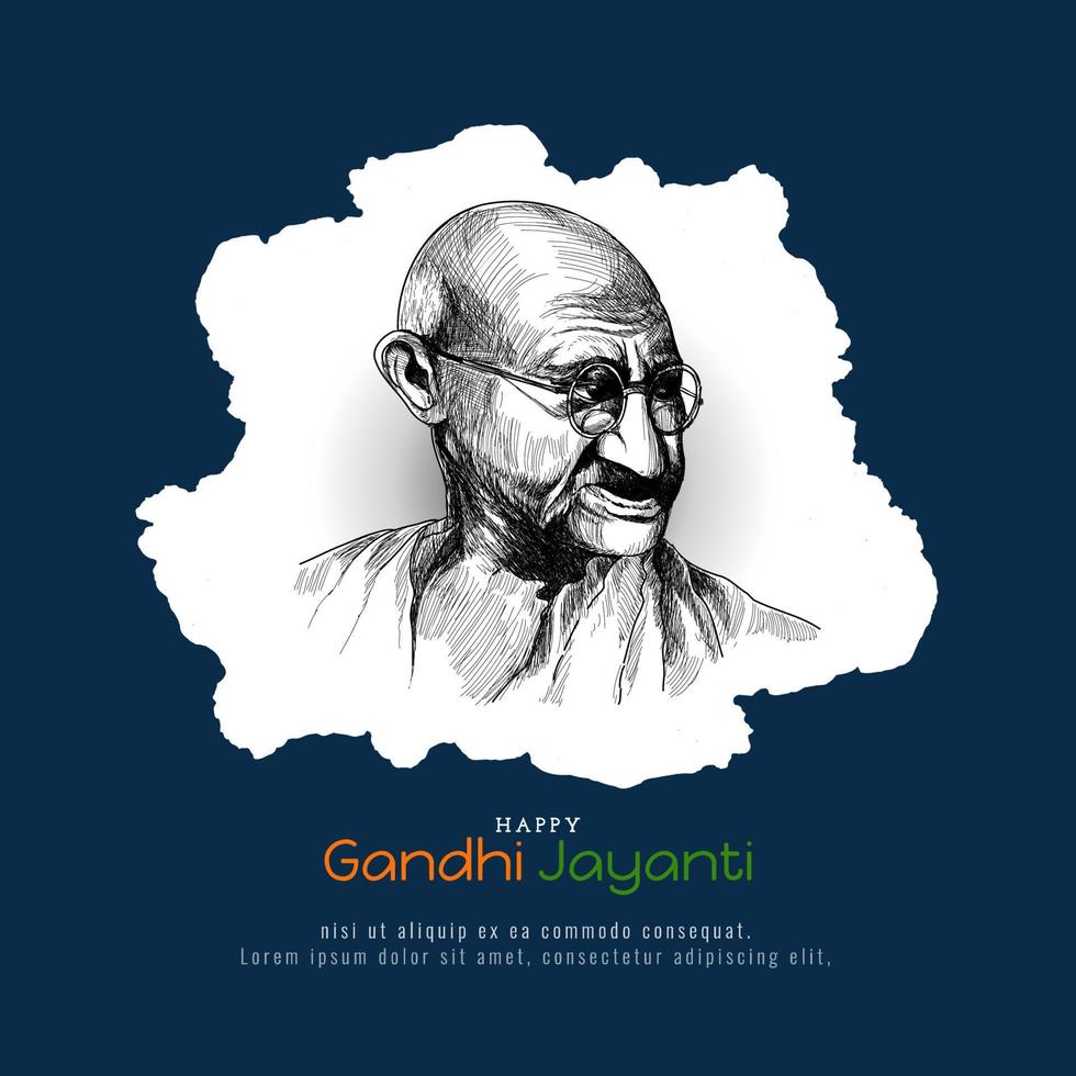 einfacher eleganter glücklicher Gandhi-Jayanti-Feierhintergrund vektor