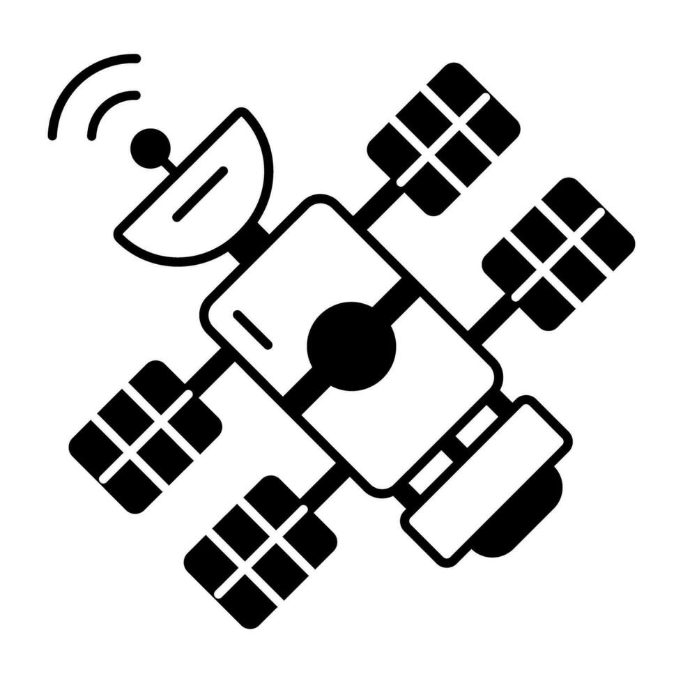 Raum und Planeten linear Symbol vektor