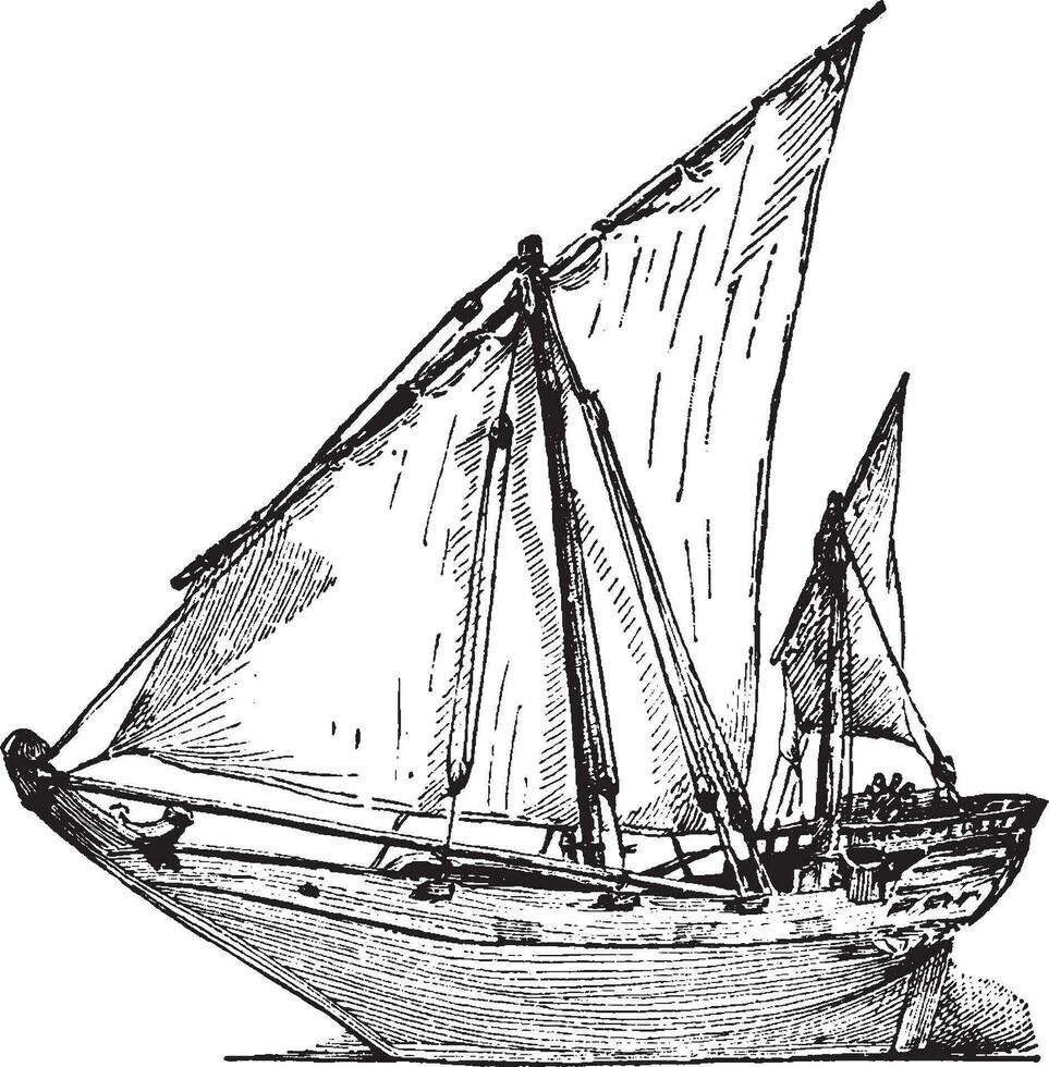 baggala, årgång illustration. vektor