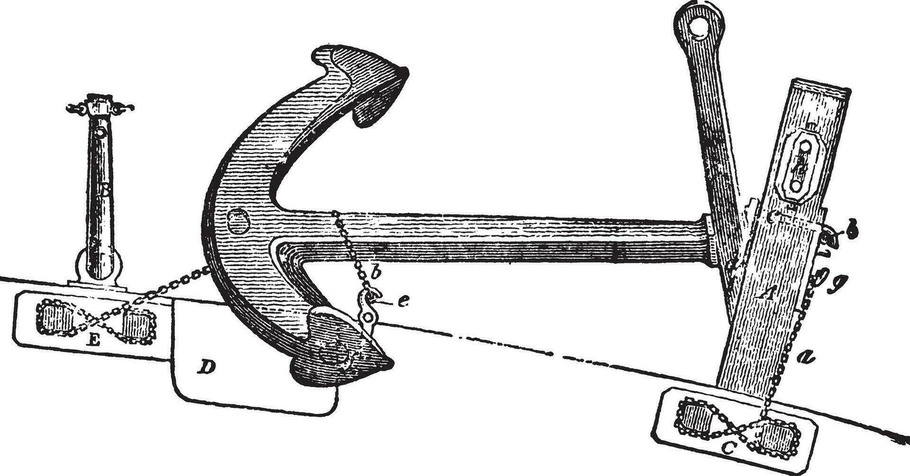 Laube Anker, Jahrgang Illustration. vektor