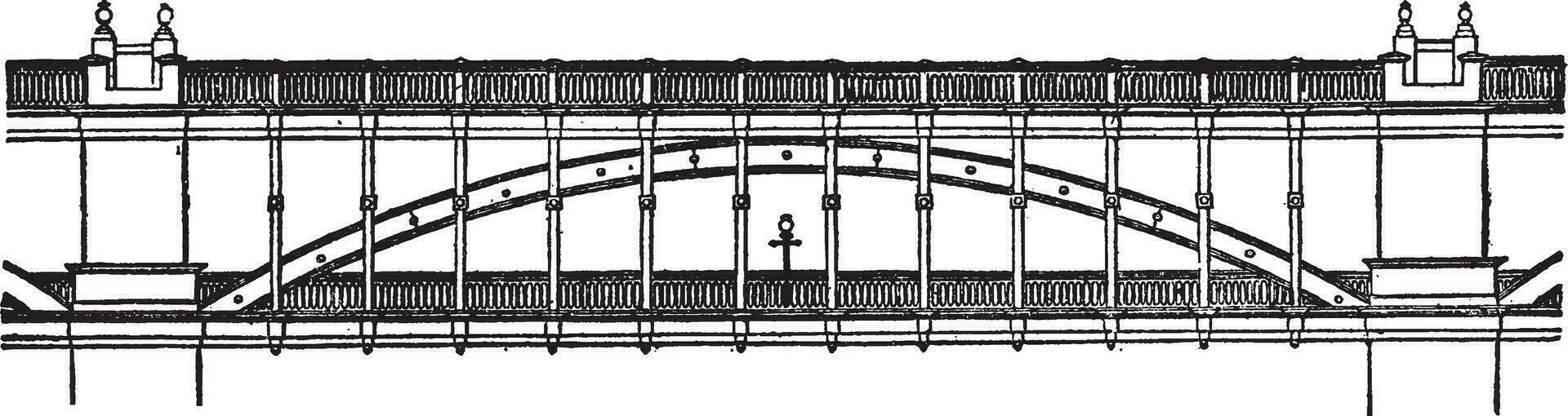 bågsträng båge, årgång illustration. vektor