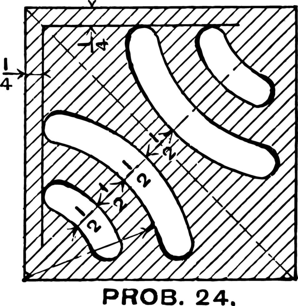 teckning övning av inskriven cirkel mönster tangent till vänster sida geometrisk begrepp i detta slåss för Bra årgång gravyr. vektor