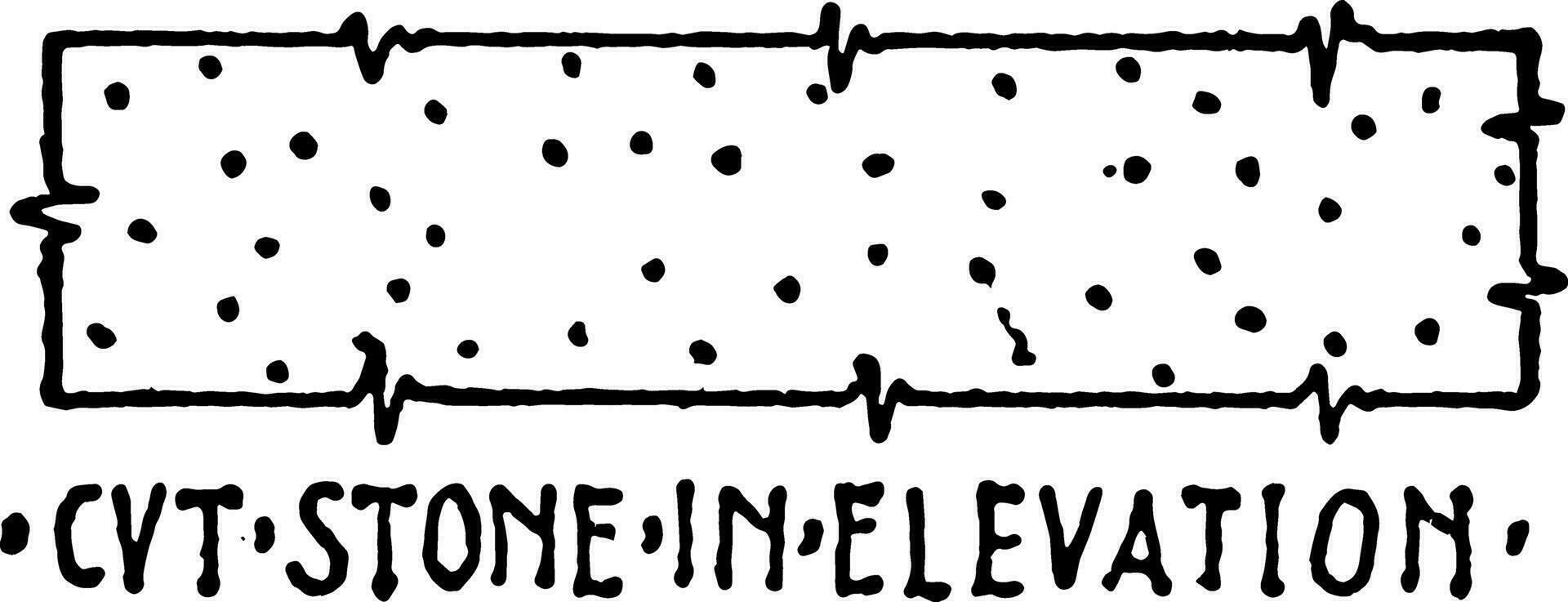 cvt Stein im Elevation Material Symbol tief Kratzer im das Fertig Jahrgang Gravur. vektor