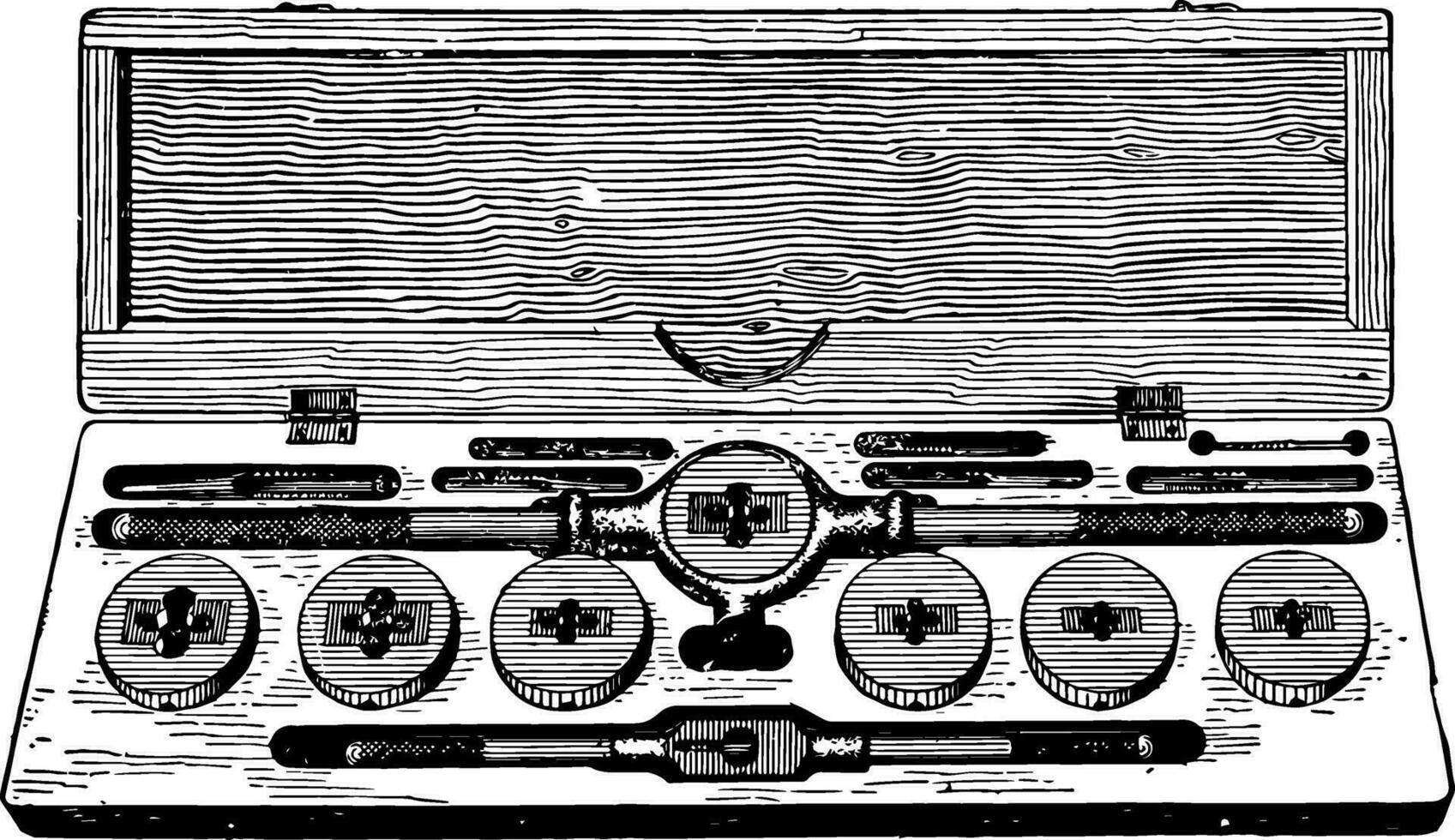 Schraube Teller Jahrgang Illustration. vektor