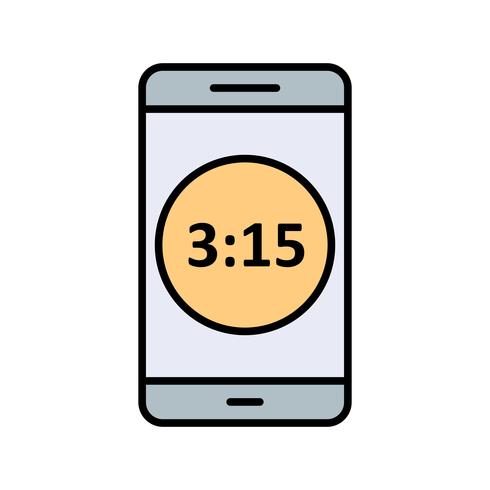 Zeitanzeige Mobile Anwendungssymbol Vektor