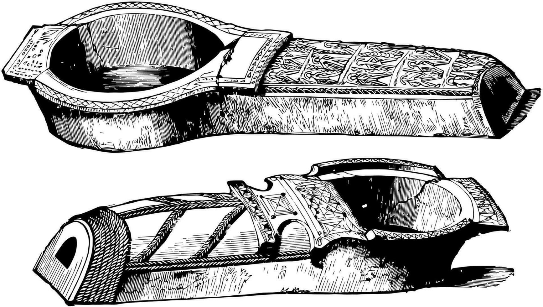 glaserad kistor, från warka årgång illustration. vektor