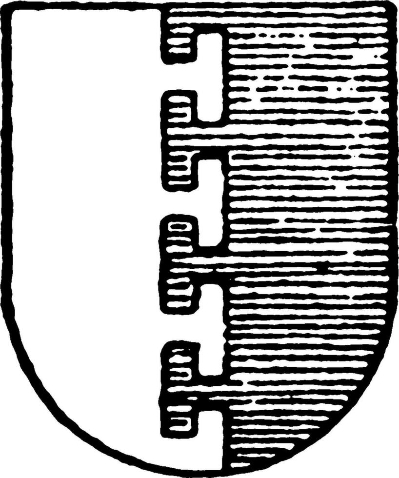 pro blass potenziert gewöhnliche ist ein formal Beschreibung von ein Mantel von Waffen, Jahrgang Gravur. vektor