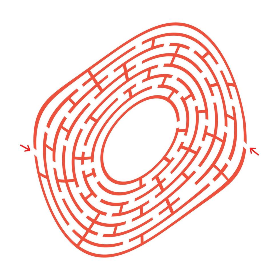 abstraktes Labyrinth. ein interessantes und nützliches Spiel für Kinder. einfache flache Vektorillustration lokalisiert auf weißem Hintergrund. vektor