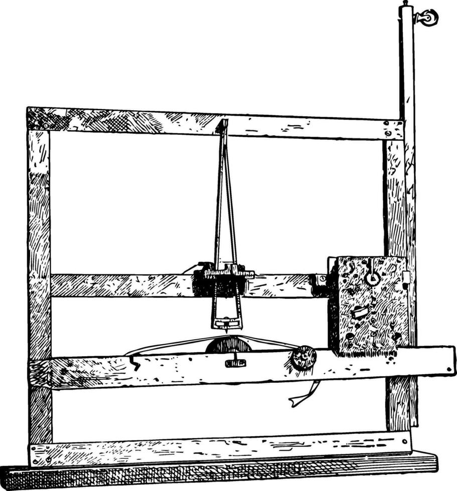 Morse zuerst Telegraph Instrument Jahrgang Illustration. vektor
