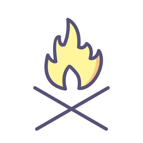 Knochenfeuer Vektor Icon