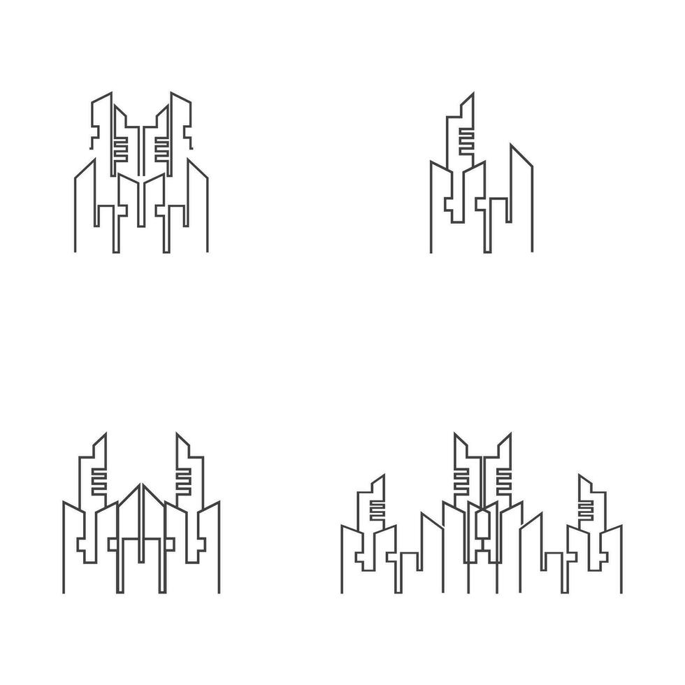 modern stadssilhuett. stadssiluett. vektor illustration i platt design