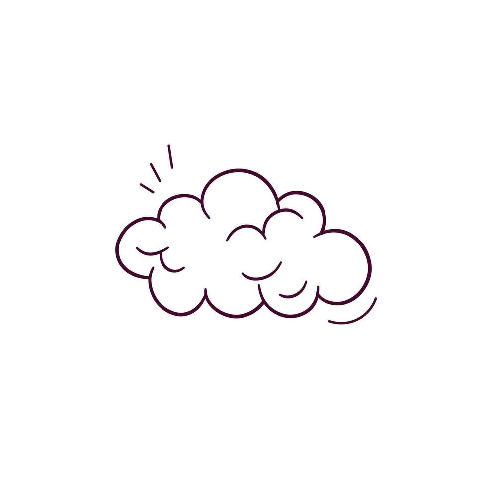 Hand gezeichnet Illustration von Wolke Symbol. Gekritzel Vektor skizzieren Illustration