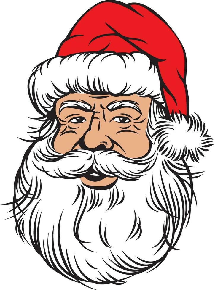 santa claus. glad jul eller ny år design. vektor illustration.