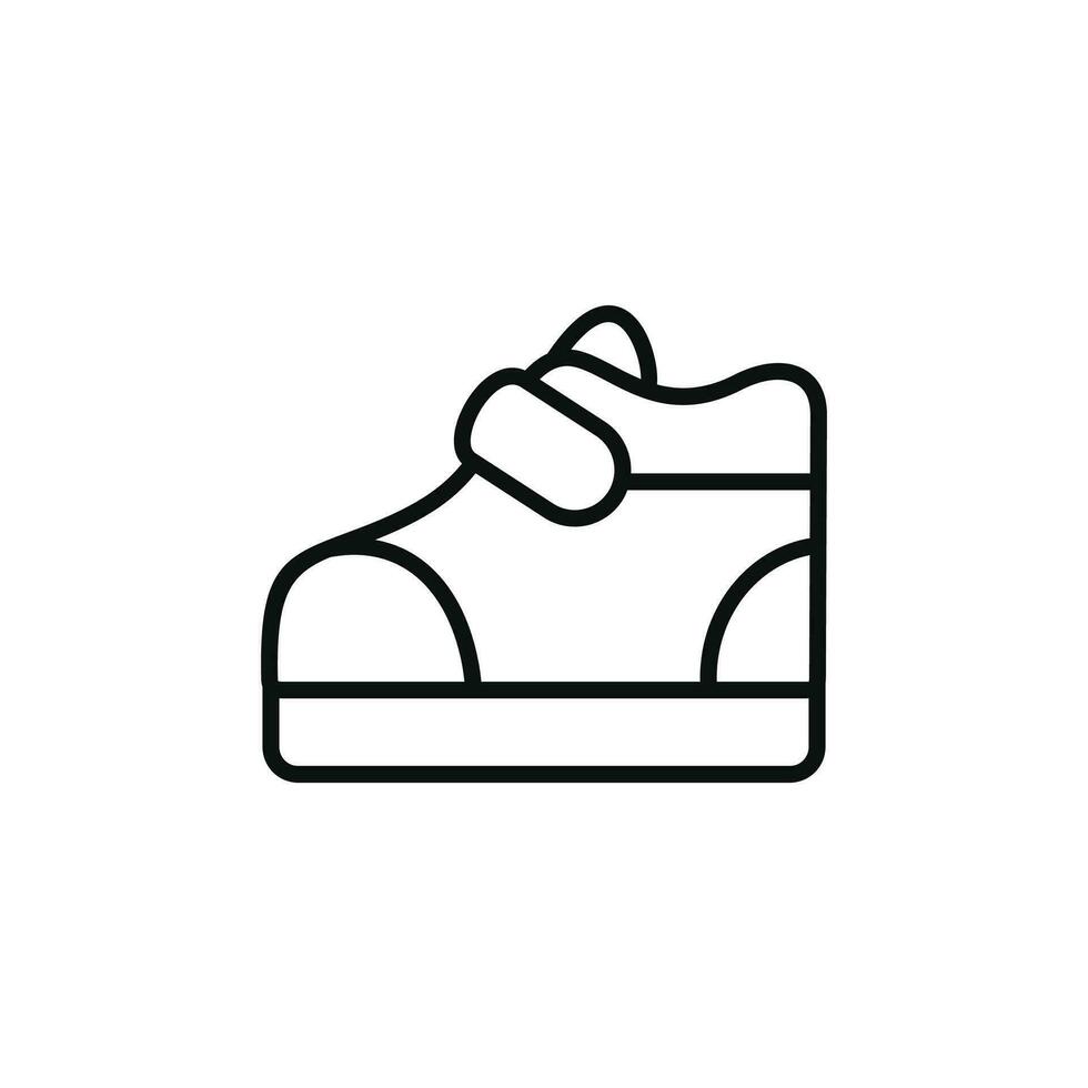 Baby Schuhe Linie Symbol isoliert auf Weiß Hintergrund vektor