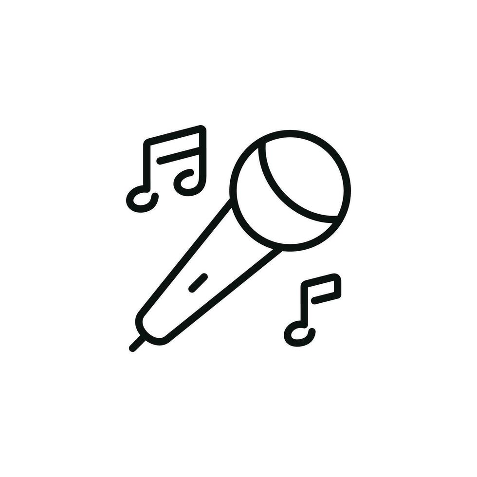 Karaoke Linie Symbol isoliert auf Weiß Hintergrund vektor