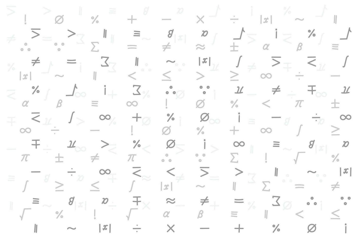 Illustration Muster von das Mathematik Symbol auf Weiß Hintergrund. vektor
