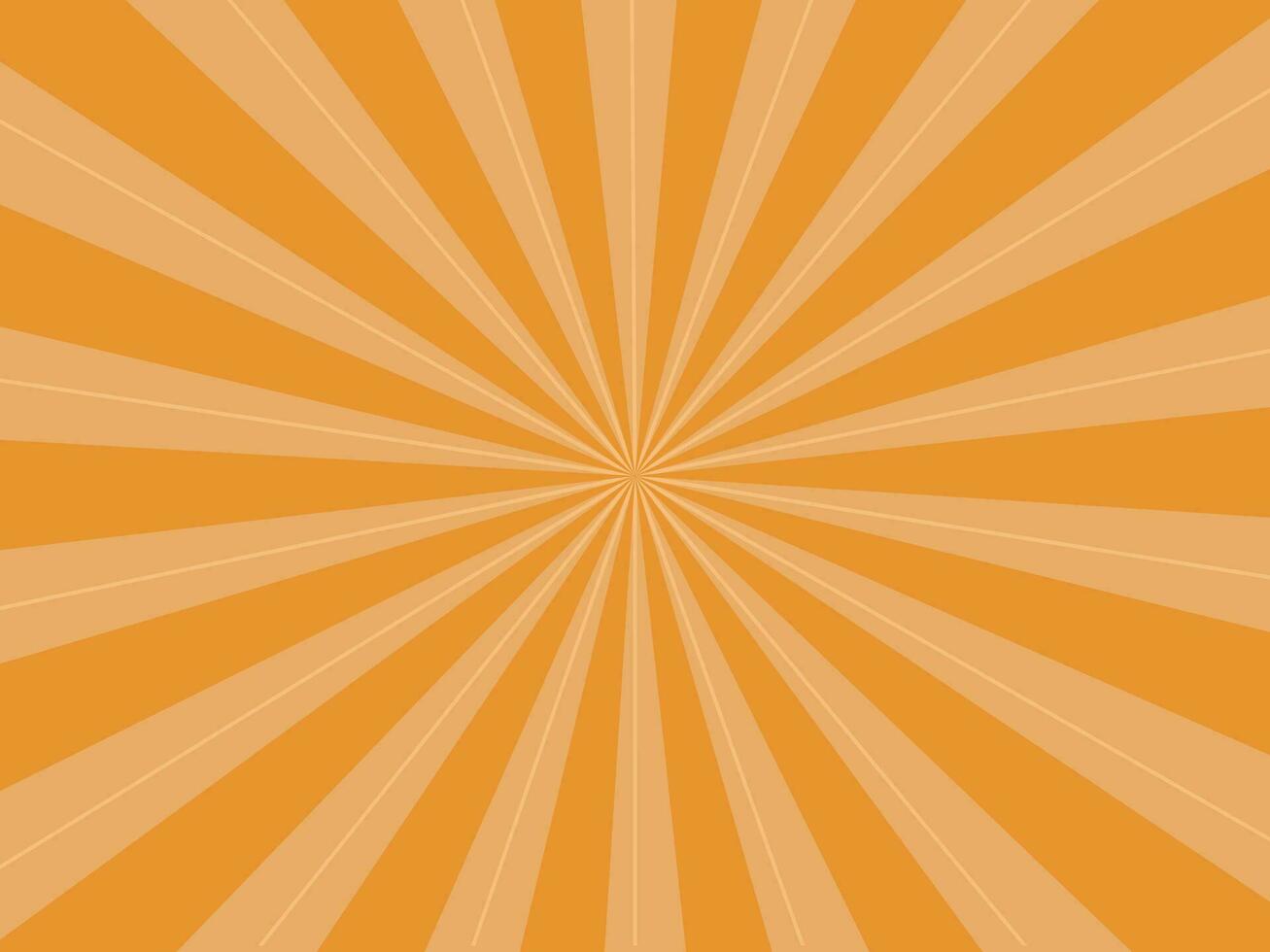 Sunburst Strahlen Orange Hintergrund. Sonnenstrahl Star platzen. Vektor Illustration