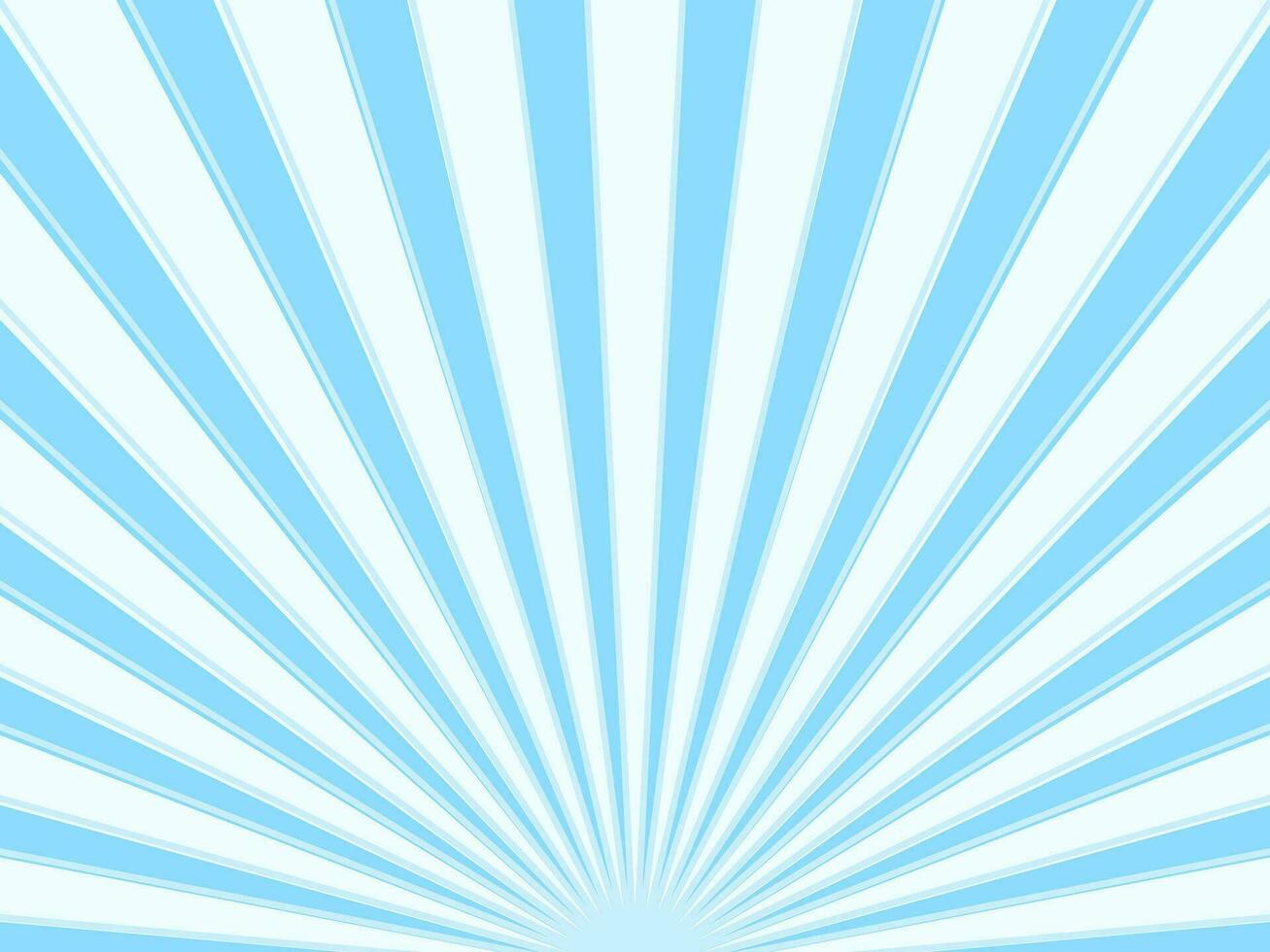 Sunburst Strahlen Licht Blau und Weiß Hintergrund. Sonnenstrahl Star platzen. Vektor Illustration