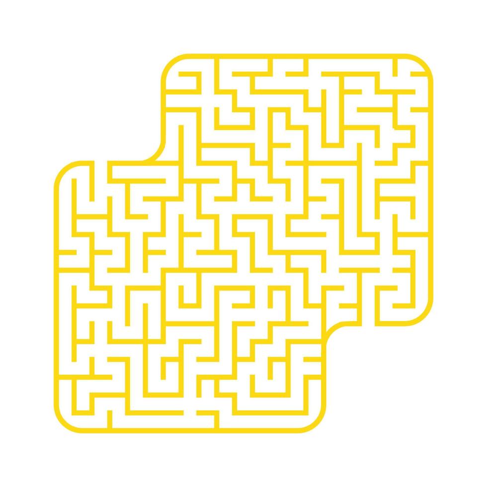 farbiges quadratisches Labyrinth. Spiel für Kinder. Puzzle für Kinder. Labyrinth Rätsel. flache Vektorillustration lokalisiert auf weißem Hintergrund. mit Platz für Ihr Bild. vektor