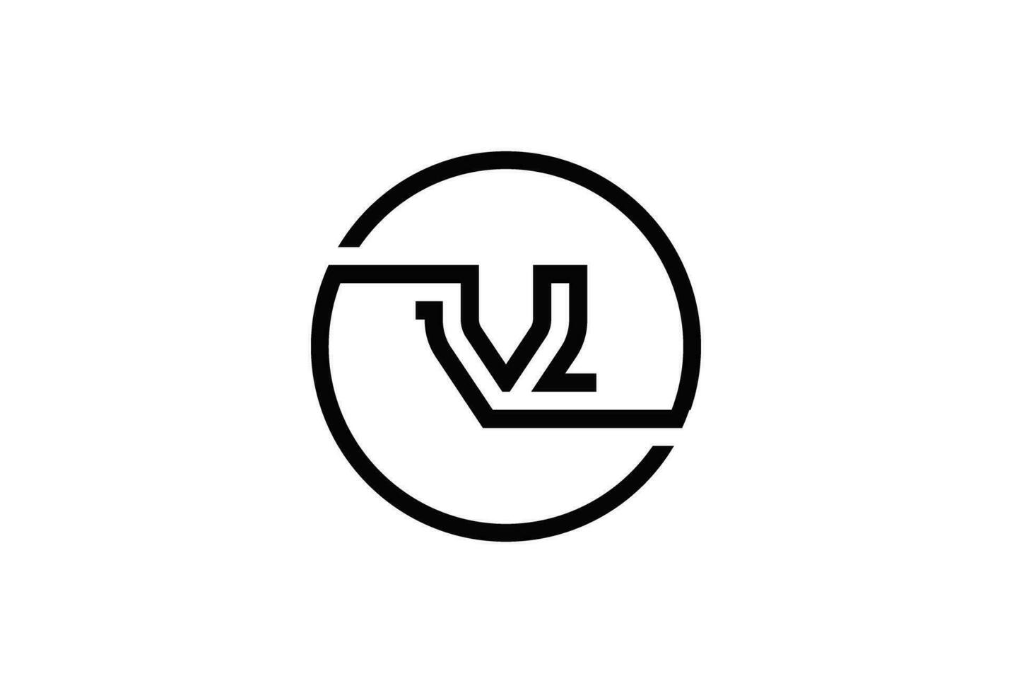 brev v företag modern logotyp vektor