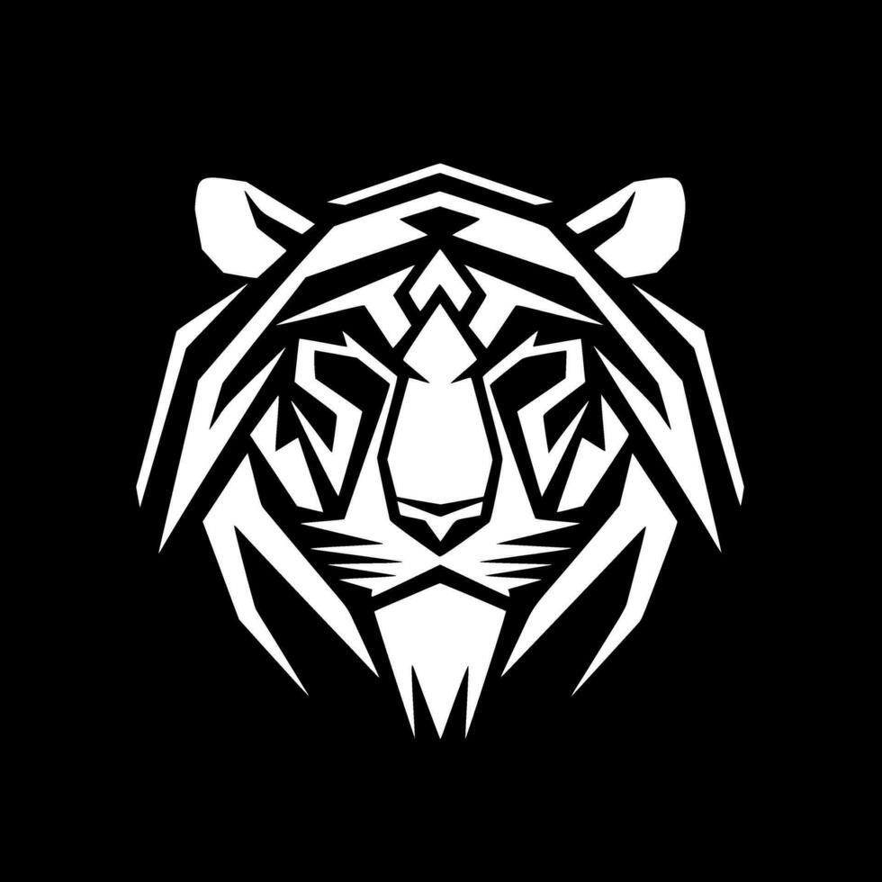 Tiger - - minimalistisch und eben Logo - - Vektor Illustration