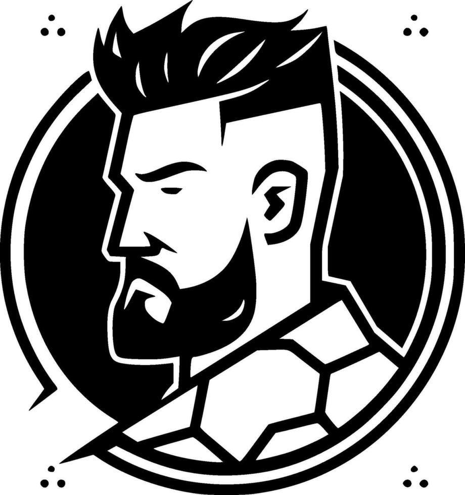 fotboll, minimalistisk och enkel silhuett - vektor illustration
