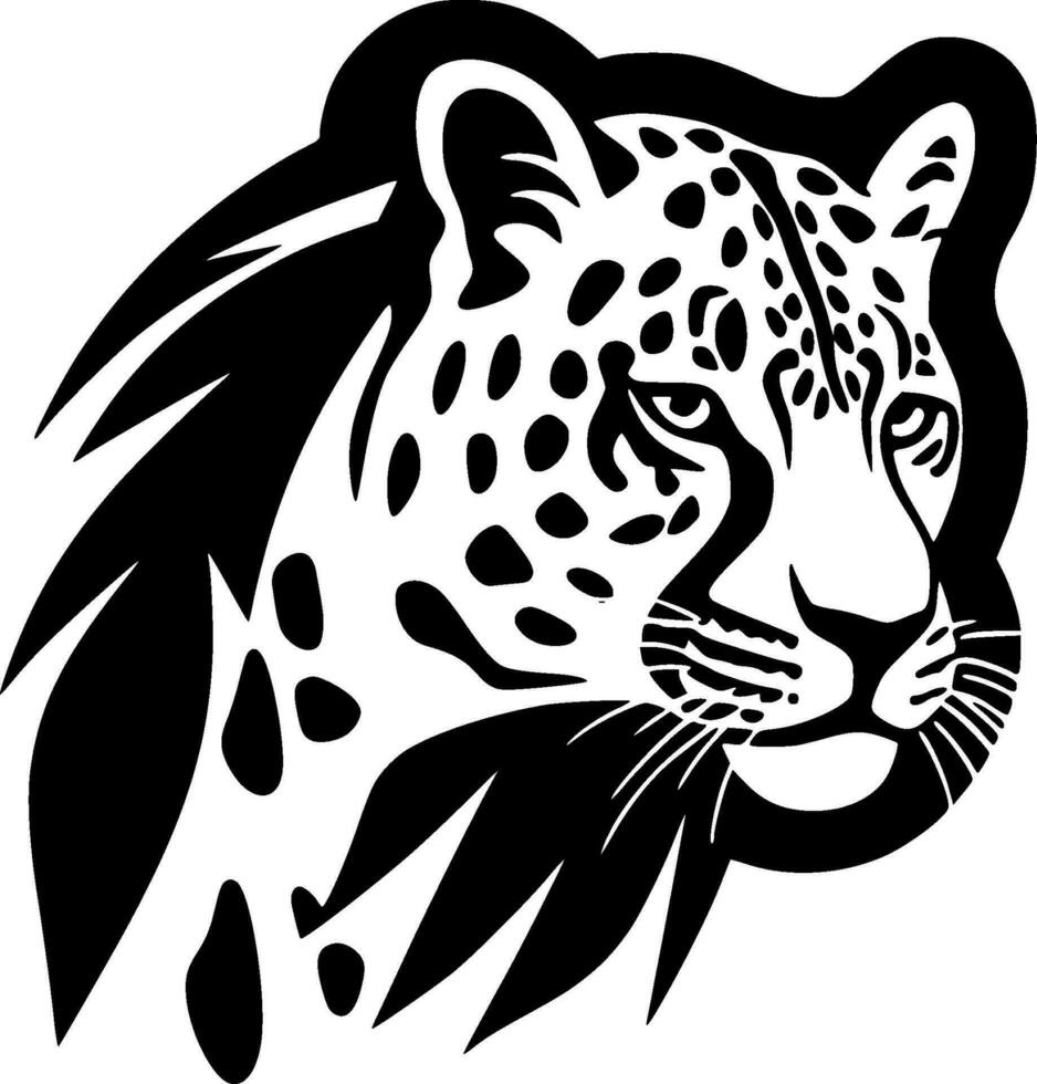 leopard - minimalistisk och platt logotyp - vektor illustration