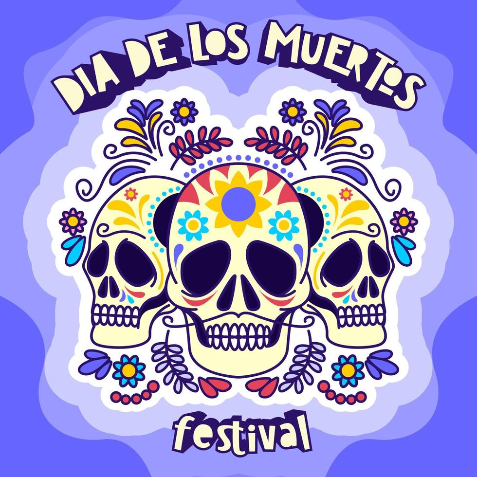 Dia de los Muertos-Festival vektor