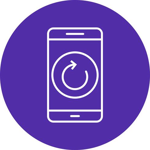 Mobile Anwendungsvektorsymbol zurücksetzen vektor