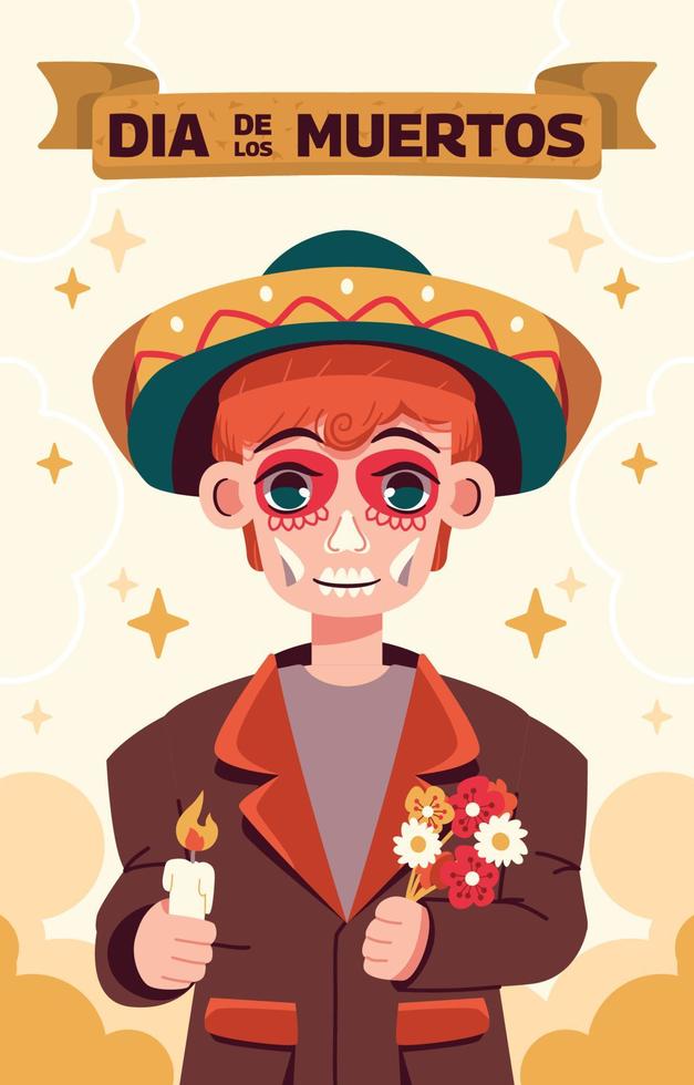 dia de los muertos konzept vektor