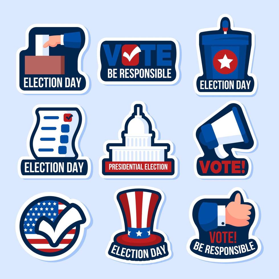 Wahltag Sticker vektor