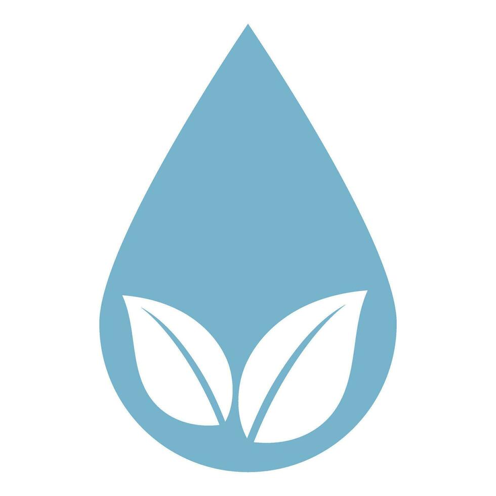 Blätter Wasser fallen Logo vektor