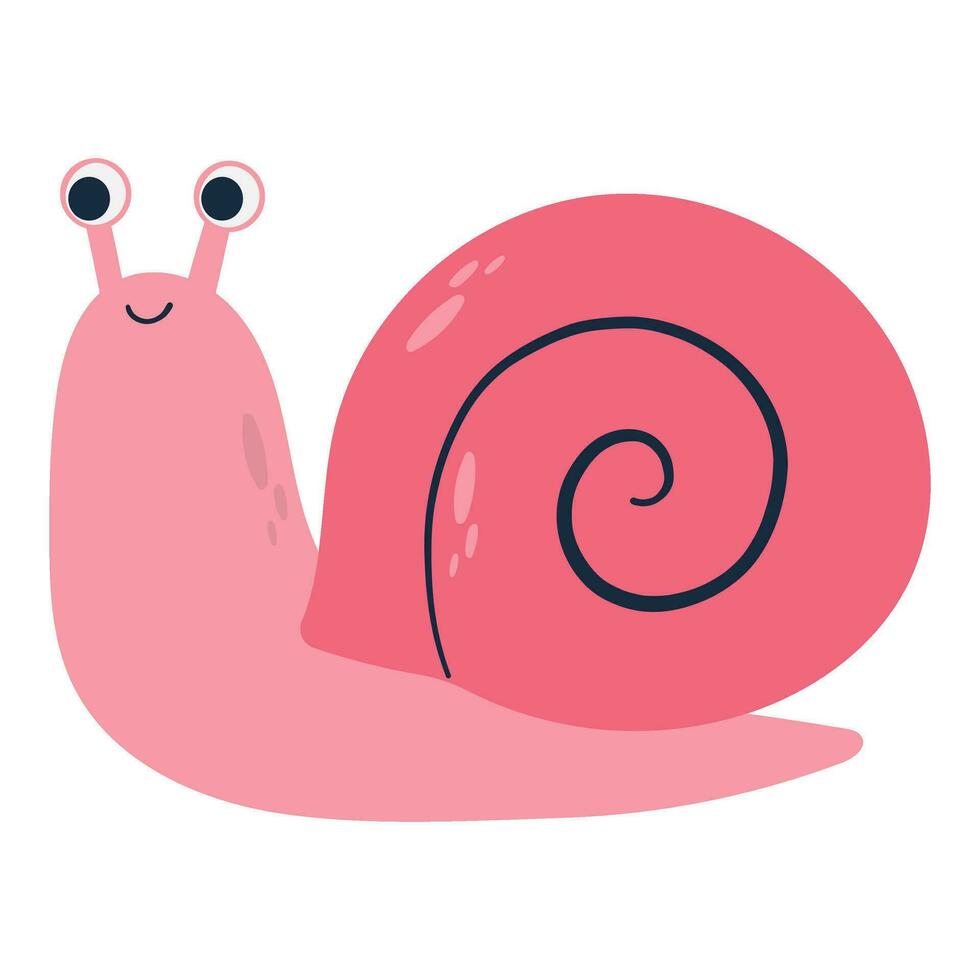 rosa snigel djur- vektor illustration